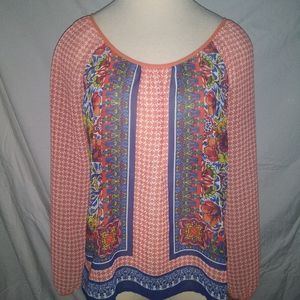 Blu Pepper Sheer Long Sleeve Bohemian Top
